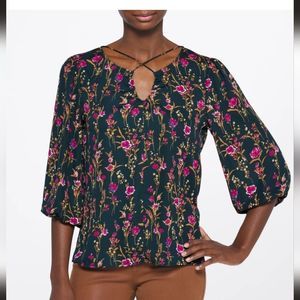 Papermoon Astrid Criss Cross Front Detail Blouse Size XXL